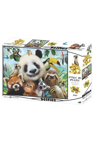 3D - Hayvanat Bahçesi Selfie 500 Parça Yetişkin Puzzle 3D - Hayvanat Bahçesi Selfie 500 Parça Yetişkin Puzzle