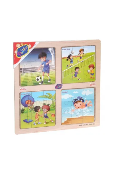 ONY-343/344/345/346 Ahşap Eğitici 4'lü Puzzle -Onyıl ONY-343/344/345/346 Ahşap Eğitici 4'lü Puzzle -Onyıl