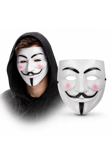 V Mask Premium Vendetta Beyaz Maske (Guy Fawkes Stil) V Mask Premium Vendetta Beyaz Maske (Guy Fawkes Stil)