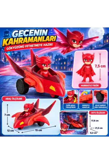 Owlette Figür ve Owl Glider Araç Owlette Figür ve Owl Glider Araç