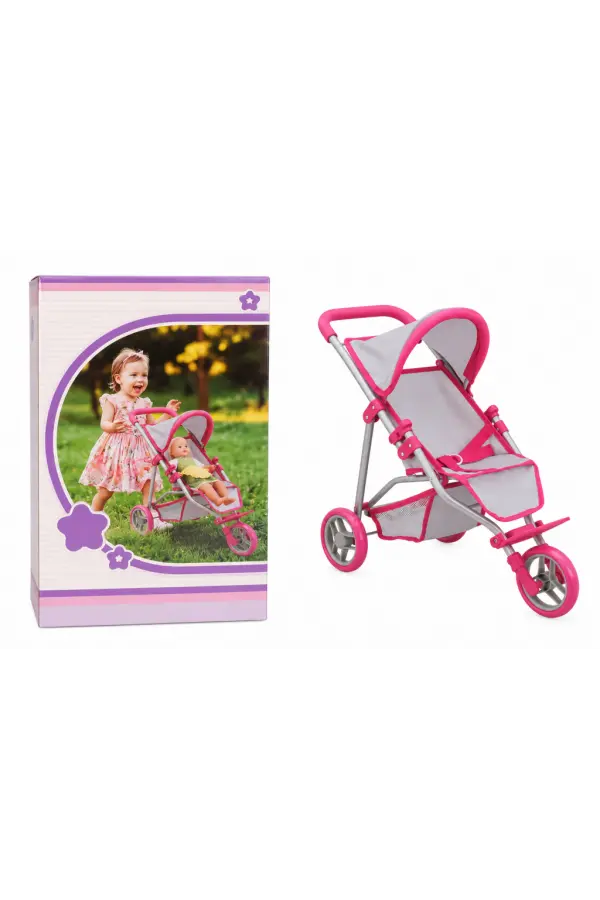 9614 3 Tekerlekli Pembe Gri Puset 9614 3 Tekerlekli Pembe Gri Puset