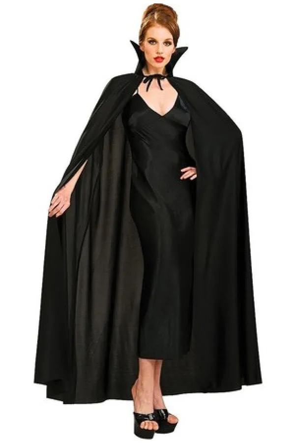 Siyah Renk Yakalı Halloween Pelerini 120 cm Siyah Renk Yakalı Halloween Pelerini 120 cm