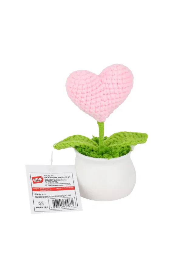 NessiWorld FL-7 12Lİ Kroşe Örgü Saksıda Kalp NessiWorld FL-7 12Lİ Kroşe Örgü Saksıda Kalp