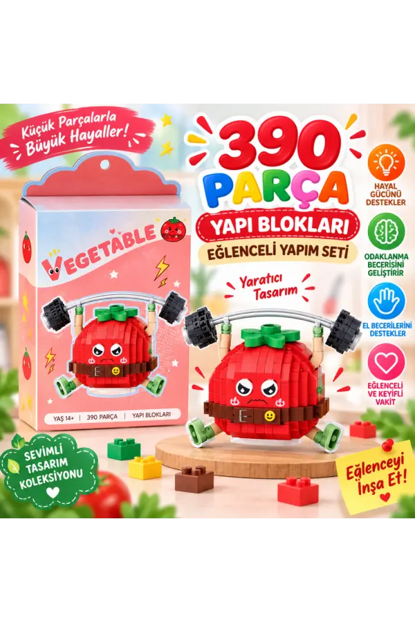 LZ-8860 HALTER KALDIRAN DOMATES 390 PARÇA BLOCK OYUNCAK LZ-8860 HALTER KALDIRAN DOMATES 390 PARÇA BLOCK OYUNCAK