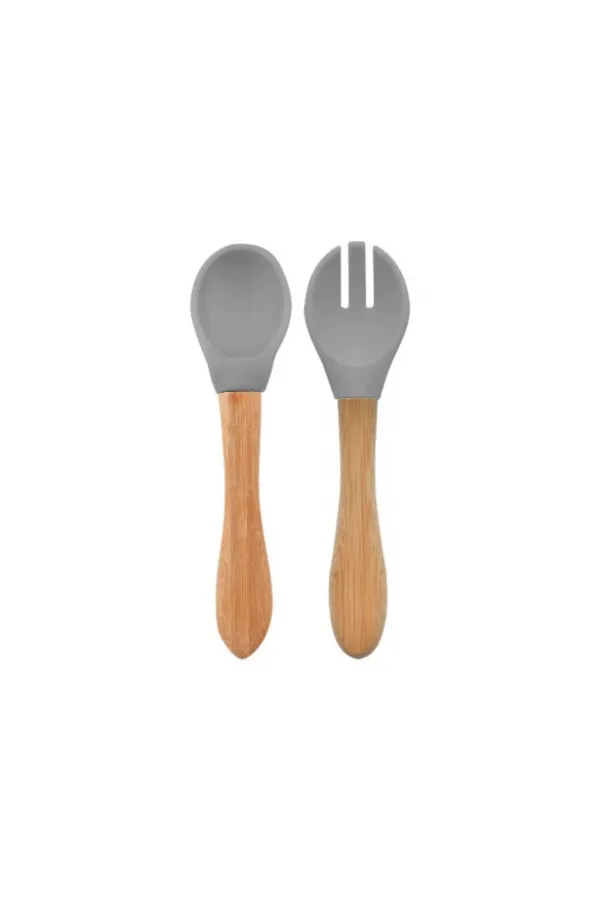 Mama Kaşığı ve Çatal Seti Powder Grey