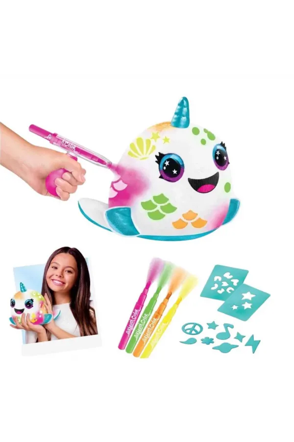 Airbrush Peluş Neon Boyama Seti Airbrush Peluş Neon Boyama Seti