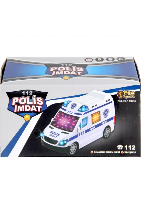 112 Polis İmdat 3D Işıklı Sesli Polis Aracı 112 Polis İmdat 3D Işıklı Sesli Polis Aracı