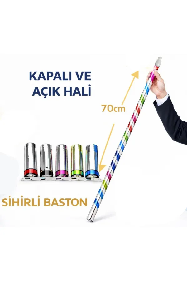 Sihirli Açılır Baston – Mendilden Bastona İlizyon Oyunu (70 cm) Sihirli Açılır Baston – Mendilden Bastona İlizyon Oyunu (70 cm)