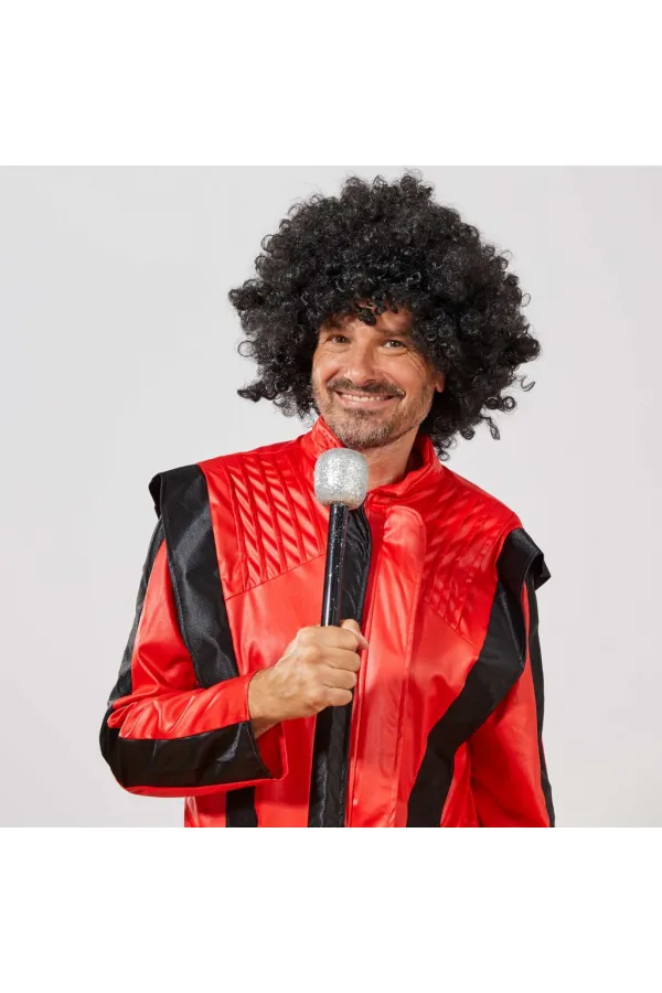 Siyah Renk Kıvırcık Afro Bonus Peruk Siyah Renk Kıvırcık Afro Bonus Peruk