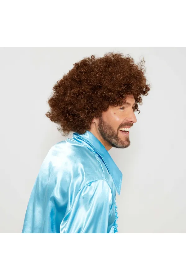 Kahve Renk Kıvırcık Afro Bonus Peruk Kahve Renk Kıvırcık Afro Bonus Peruk