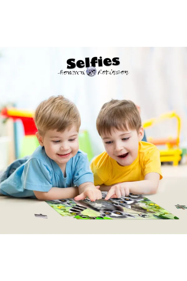 Prime 3D - Lemur Pelüş ve Selfie 48 Parça Puzzle 15801