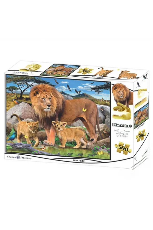 Aslan Ailesi 500 Parça Yetişkin Puzzle Aslan Ailesi 500 Parça Yetişkin Puzzle