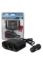 Olesson 2012 12-24v Çift Type-c - Tek Usb Girişli 120w 80cm Kablolu 3'lü Araç Çakmak Çoklayıcı Olesson 2012 12-24v Çift Type-c - Tek Usb Girişli 120w 80cm Kablolu 3'lü Araç Çakmak Çoklayıcı