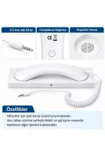 Powermaster Pm-39122 Retro-nostaljik 3.5mm Girişli Beyaz Telefon Ahizesi Powermaster Pm-39122 Retro-nostaljik 3.5mm Girişli Beyaz Telefon Ahizesi