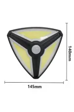 Powermaster Mx-1219b 150 Cob Ledli Sensörlü 3 Modlu Solar Duvar Lambası Powermaster Mx-1219b 150 Cob Ledli Sensörlü 3 Modlu Solar Duvar Lambası