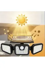 Powermaster Mx-w771a Sensörlü 3 Modlu 74 Ledli Solar Aydınlatmalı Duvar Lambası Powermaster Mx-w771a Sensörlü 3 Modlu 74 Ledli Solar Aydınlatmalı Duvar Lambası