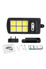 Powermaster W756-6 Hareket Sensörlü 3 Modlu Uzaktan Kumandalı 6 Cob Ledli Solar Lamba Powermaster W756-6 Hareket Sensörlü 3 Modlu Uzaktan Kumandalı 6 Cob Ledli Solar Lamba