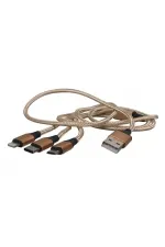 Powermaster Pm-2368 Micro Usb - Type-c - Lightning Şarj Ve Data Kablosu 2.1 Amper 110cm Örgülü Powermaster Pm-2368 Micro Usb - Type-c - Lightning Şarj Ve Data Kablosu 2.1 Amper 110cm Örgülü