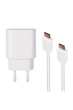 Weko Wk-27878 Note10 Beyaz 25 Watt Şarj Başlık Adaptörü + Type-c To Type-c Kablo