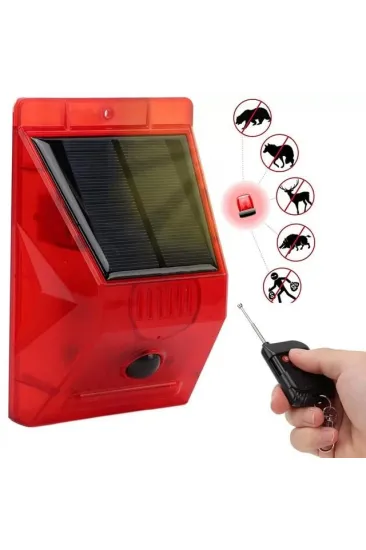 Powermaster Pm-26957 Sesli Hayvan Kovucu Alarm Cihazı Uzaktan Kumandalı Solar Panelli Powermaster Pm-26957 Sesli Hayvan Kovucu Alarm Cihazı Uzaktan Kumandalı Solar Panelli