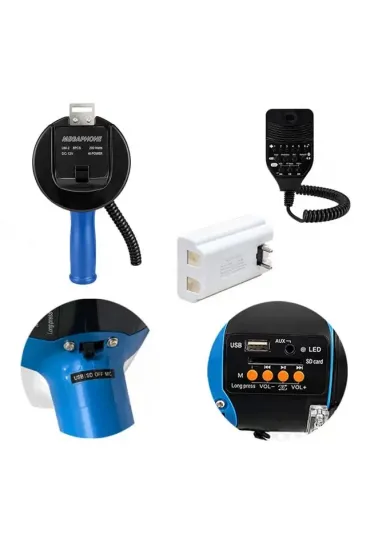 Magicvoice Ml-687 Bt-usb Şarj Üniteli Mikrofonlu Megafon Magicvoice Ml-687 Bt-usb Şarj Üniteli Mikrofonlu Megafon