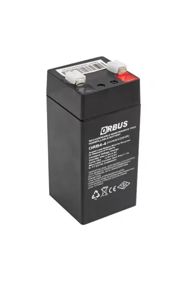 Orbus Orb4-4 4 Volt 4 Amper Dik Akü (45x45x100 Mm) Orbus Orb4-4 4 Volt 4 Amper Dik Akü (45x45x100 Mm)