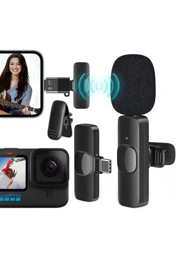Magicvoice K8 Kablosuz Type-c Vlogger Yaka Mikrofonu (android, Gopro, Osmo Action, İphone, İpad) Magicvoice K8 Kablosuz Type-c Vlogger Yaka Mikrofonu (android, Gopro, Osmo Action, İphone, İpad)