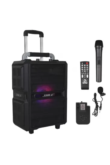 Shile Sl-2017 50 Watt Taşınabilir Seyyar Aktif Amfi Hoparlör Kablosuz El + Yaka Mikrofonlu Usb+sd+bt Kumandalı Shile Sl-2017 50 Watt Taşınabilir Seyyar Aktif Amfi Hoparlör Kablosuz El + Yaka Mikrofonlu Usb+sd+bt Kumandalı