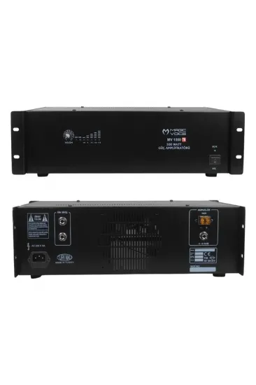 Magicvoice Mv-1550 500 Watt 4-8 Ohm 100 Volt 19 Rack Hat Trafolu Power Anfi Magicvoice Mv-1550 500 Watt 4-8 Ohm 100 Volt 19 Rack Hat Trafolu Power Anfi