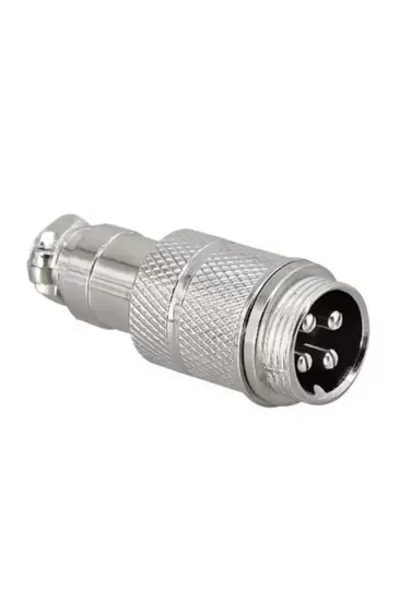 Mayk Gx16-4 Pinli Metal Erkek Konnektör (m16 - 16mm) Mayk Gx16-4 Pinli Metal Erkek Konnektör (m16 - 16mm)