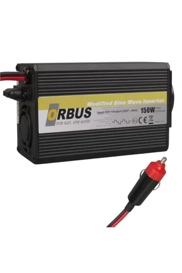 Orbus Ms150w 150w 12v Dc - 220v Ac Modifiye Sinüs Araç Çakmaklık İnverteri Orbus Ms150w 150w 12v Dc - 220v Ac Modifiye Sinüs Araç Çakmaklık İnverteri