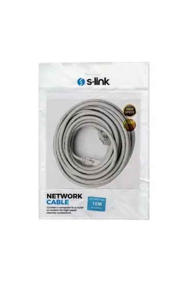 S-link Sl-cat610 Gri̇ Cat6 10 Metre Kablo S-link Sl-cat610 Gri̇ Cat6 10 Metre Kablo