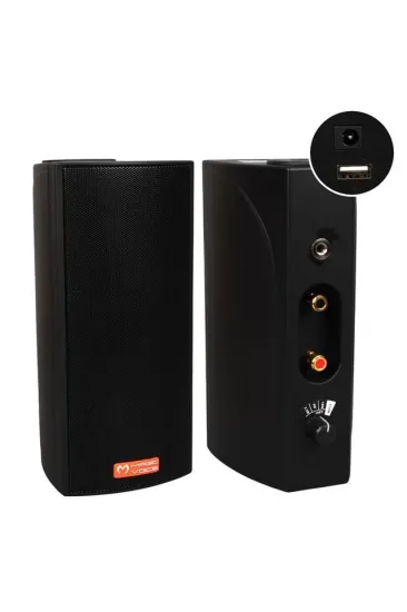 Magicvoice Mv-19 2x7.5 Cm 40 Watt Komütatörlü Hat Trafolu Siyah Sütun Hoparlör (2'li Takım) Magicvoice Mv-19 2x7.5 Cm 40 Watt Komütatörlü Hat Trafolu Siyah Sütun Hoparlör (2'li Takım)