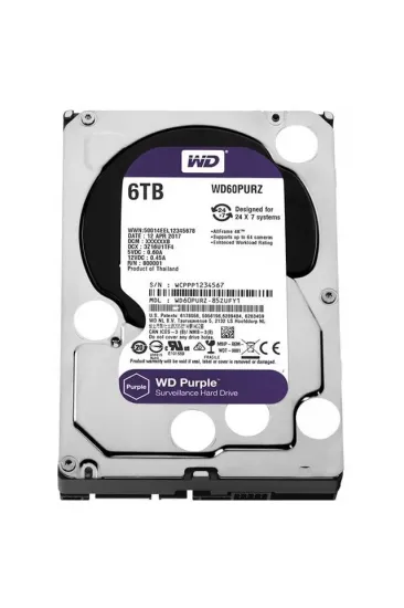 Western Digital Wd60purz 6 Tb Sata6 64mb 7-24 Purple Harddisk Western Digital Wd60purz 6 Tb Sata6 64mb 7-24 Purple Harddisk