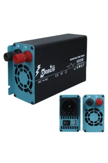 Orbus Orb600m Dc 12v - 220v Ac 600w/1200w Modified Sinus Sine Wave Inverter Orbus Orb600m Dc 12v - 220v Ac 600w/1200w Modified Sinus Sine Wave Inverter