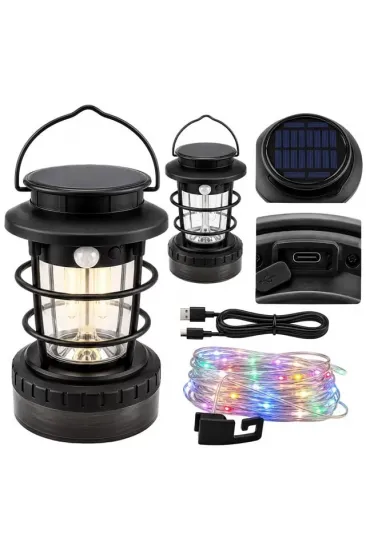 Powermaster Hop-8819 Solar Sensörlü Kamp Lambası Powermaster Hop-8819 Solar Sensörlü Kamp Lambası