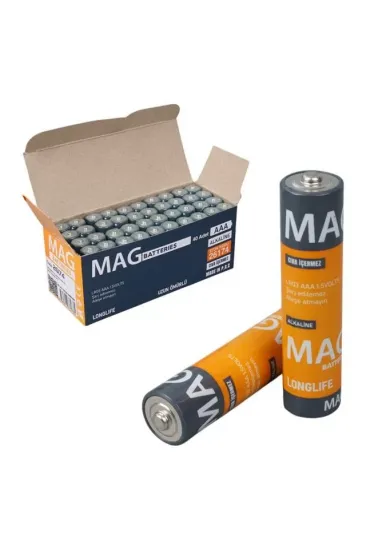 Mag Batteries Mg-26174 Alkalin Aaa 40'lı İnce Kalem Pil Kumanda Pili (aaa, Lr03, Am-4) Mag Batteries Mg-26174 Alkalin Aaa 40'lı İnce Kalem Pil Kumanda Pili (aaa, Lr03, Am-4)