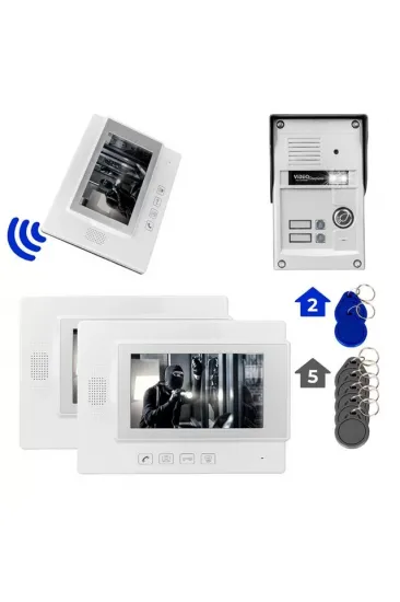 Powermaster 37t2 2 Daire 7'' Nfc Destekli Görüntülü Kapı Zili Interkom Akıllı Ev Güvenliği Sistemi Powermaster 37t2 2 Daire 7'' Nfc Destekli Görüntülü Kapı Zili Interkom Akıllı Ev Güvenliği Sistemi