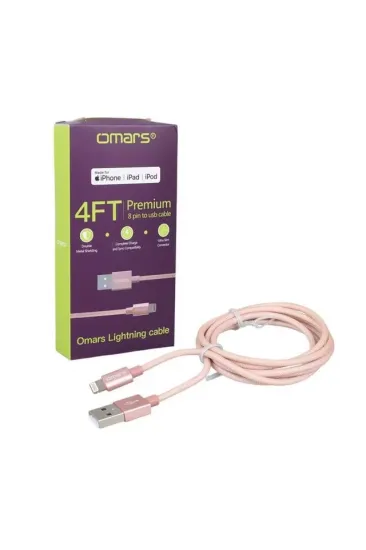 Omars Omlt040rglpb 5 Volt 2.4 Amper Usb To Lightning Şarj Kablosu Omars Omlt040rglpb 5 Volt 2.4 Amper Usb To Lightning Şarj Kablosu