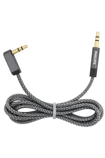 Philips Swr2114f/93 3.5mm Aux Ses Kablosu 1.5 Metre L Tipi Konnektör Örgülü Zırhlı Philips Swr2114f/93 3.5mm Aux Ses Kablosu 1.5 Metre L Tipi Konnektör Örgülü Zırhlı