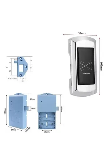 Powermaster Pm-26727 125khz Rfıd Dijital Çekmece Dolap Kilidi (2'li Paket) Powermaster Pm-26727 125khz Rfıd Dijital Çekmece Dolap Kilidi (2'li Paket)