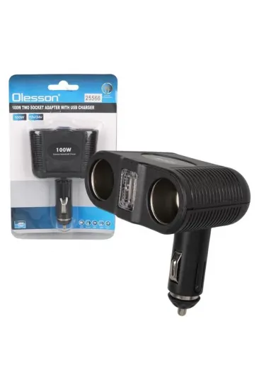 Olesson 1646 12-24v Tek Usb Girişli 100w Çiftli Araç Çakmak Çoklayıcı Olesson 1646 12-24v Tek Usb Girişli 100w Çiftli Araç Çakmak Çoklayıcı