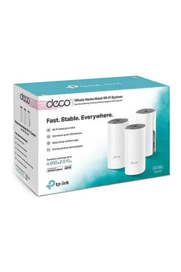Tp-link Ac1200 Deco E4 1200mbps Mesh Wıfı Sistemi (üçlü) Tp-link Ac1200 Deco E4 1200mbps Mesh Wıfı Sistemi (üçlü)