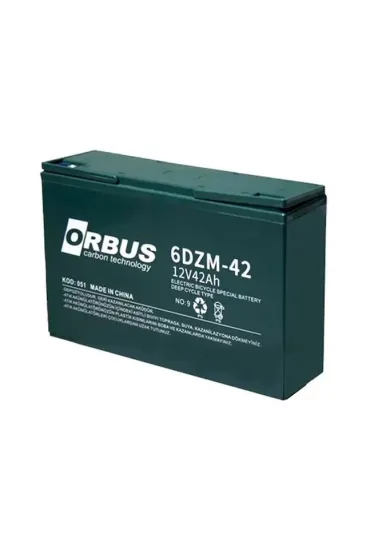 Orbus 12 Volt 42 Amper Elektrikli Bisiklet Aküsü 6dzm-42 (270x77x170 Mm) Orbus 12 Volt 42 Amper Elektrikli Bisiklet Aküsü 6dzm-42 (270x77x170 Mm)
