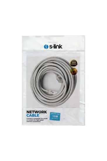 S-link Sl-cat610 Gri̇ Cat6 10 Metre Kablo S-link Sl-cat610 Gri̇ Cat6 10 Metre Kablo