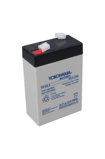 Yokohama Yh-62.3 6 Volt - 2.3 Amper Akü (90x43x38 Mm) Yokohama Yh-62.3 6 Volt - 2.3 Amper Akü (90x43x38 Mm)