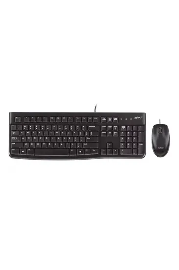 Logitech Mk120 Usb Q Siyah Kablolu Klavye + Mouse Set Logitech Mk120 Usb Q Siyah Kablolu Klavye + Mouse Set