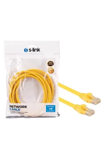 S-link Sl-cat605ye Cat6 5 Metre Rj45 Patch Network Ethernet İnternet Kablosu S-link Sl-cat605ye Cat6 5 Metre Rj45 Patch Network Ethernet İnternet Kablosu