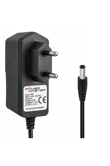 Powermaster Pm-1045 11.6 Volt - 2.16 Amper 5.5*2.5 Mm Uçlu Plastik Kasa Adaptör (verifone Yazar Kasa Pos Cihazı) Powermaster Pm-1045 11.6 Volt - 2.16 Amper 5.5*2.5 Mm Uçlu Plastik Kasa Adaptör (verifone Yazar Kasa Pos Cihazı)