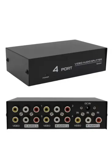 Powermaster Av-104 4 Port Av Cvbs Rca Video Audio Splitter Çoğaltıcı Dağıtıcı Powermaster Av-104 4 Port Av Cvbs Rca Video Audio Splitter Çoğaltıcı Dağıtıcı